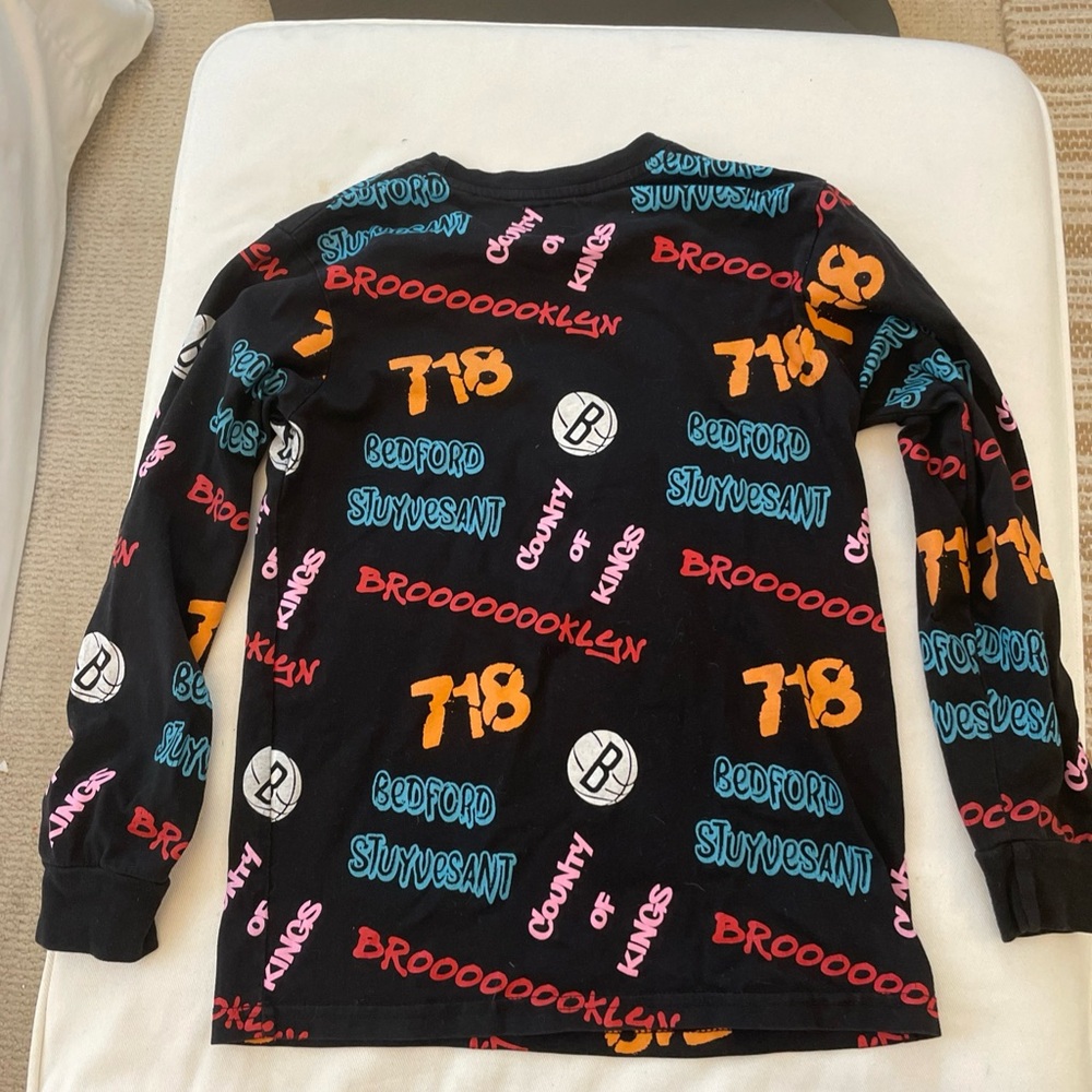 Colorful Graphic Cotton Brooklyn Antler Woods Ladies 3/4 Sleeve Shirt Runs  XS/S